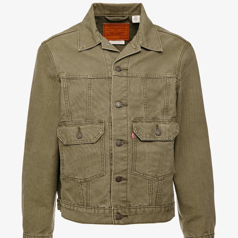 Levi's Premium Ironic Iconic Trucker Jacket-Olive
